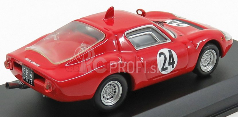 Najlepší model Fiat Abarth Ot1300 N 24 Winner Trento-bondone 1968 Karl Federhofer 1:43 Červená