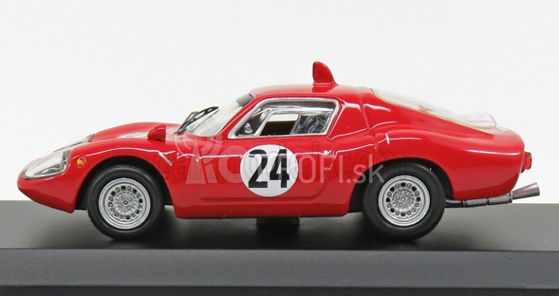 Najlepší model Fiat Abarth Ot1300 N 24 Winner Trento-bondone 1968 Karl Federhofer 1:43 Červená