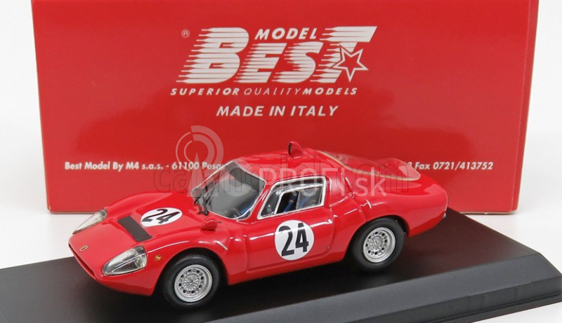 Najlepší model Fiat Abarth Ot1300 N 24 Winner Trento-bondone 1968 Karl Federhofer 1:43 Červená