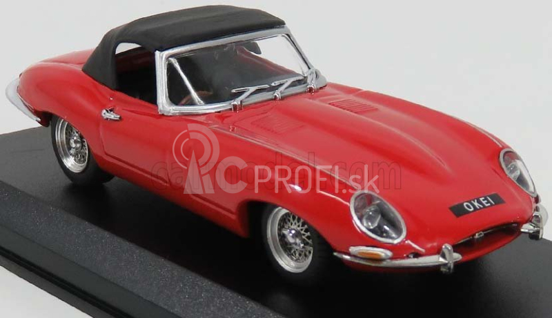 Najlepší model Jaguar E-type 3.8 Spider Cabriolet I-series 1961 - Osobné auto Elton John 1:43 Červená