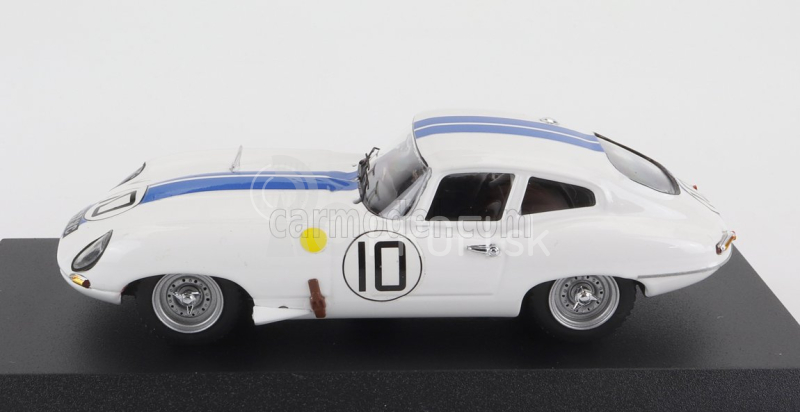 Najlepší model Jaguar E-type 3.8l S6 Coupe Team Briggs Cunningham N 10 4. 24h Le Mans 1962 B.cunningham - R.salvadori 1:43 Biela Modrá