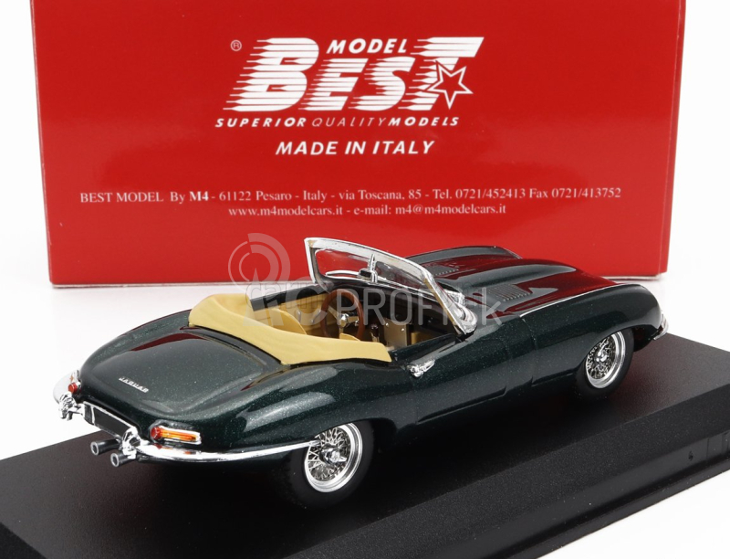 Najlepší model Jaguar E-type Spider 1962 1:43 Zelený