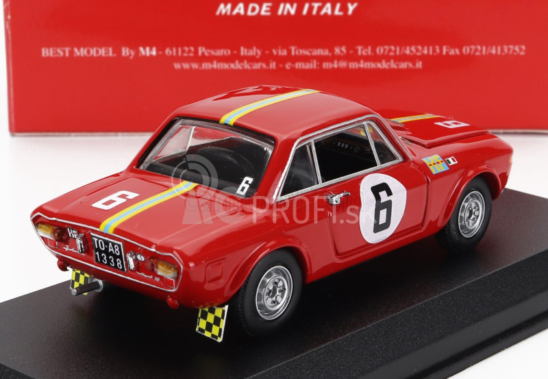 Najlepší model Lancia Fulvia 1.3 Coupe Hf N 6 Winner Rally Sanremo 1969 H.kallstrom - G.haggbon 1:43 Red