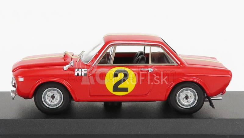 Najlepší model Lancia Fulvia 1.3 Hf Coupe N 2 Rally Montecarlo 1967 S.munari - G.harris 1:43 Červená