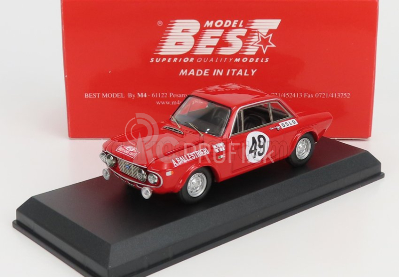 Najlepší model Lancia Fulvia 1.6 Hf Coupe N 49 6th Rally Montecarlo 1970 A.ballestrieri - D.audetto 1:43 Red