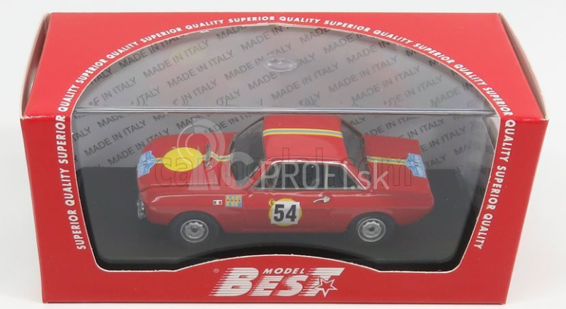 Najlepší model Lancia Fulvia Coupe 1.3 Hf N 54 3. Coppa Delle Alpi 1968 Trautmann - Trautmann 1:43 Červená