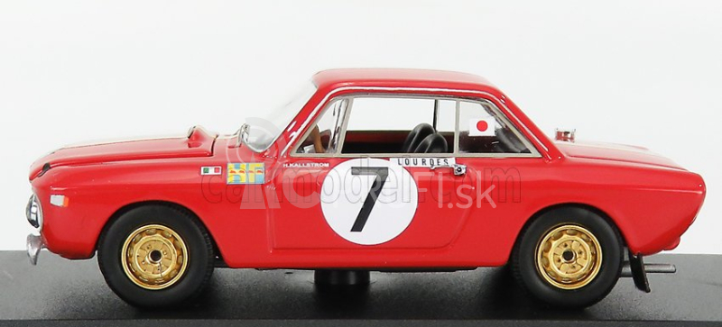 Najlepší model Lancia Fulvia Hf 1.3 Coupe N 7 Winner Rally Mediterranee 1969 H.kallstrom - J.gunnar 1:43 Red