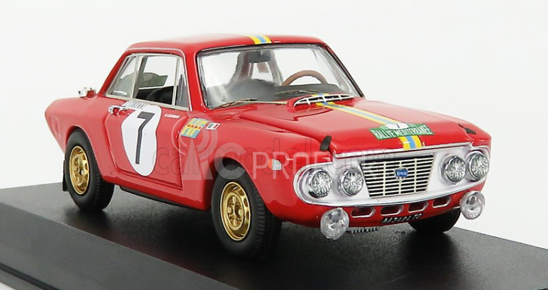 Najlepší model Lancia Fulvia Hf 1.3 Coupe N 7 Winner Rally Mediterranee 1969 H.kallstrom - J.gunnar 1:43 Red