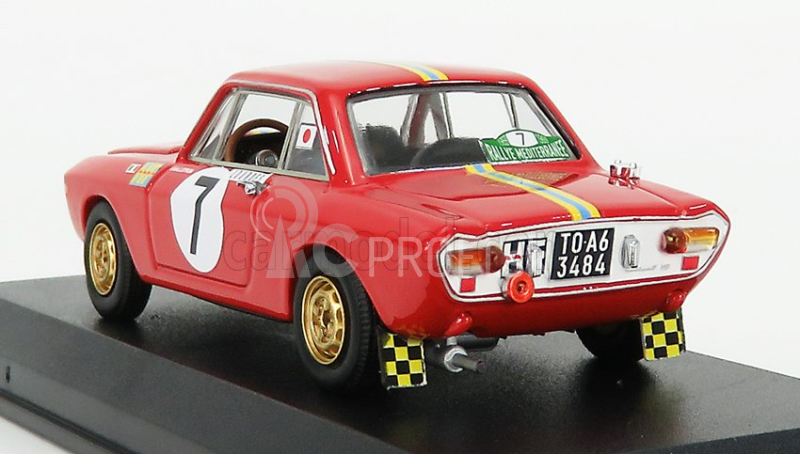 Najlepší model Lancia Fulvia Hf 1.3 Coupe N 7 Winner Rally Mediterranee 1969 H.kallstrom - J.gunnar 1:43 Red