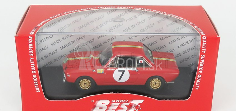 Najlepší model Lancia Fulvia Hf 1.3 Coupe N 7 Winner Rally Mediterranee 1969 H.kallstrom - J.gunnar 1:43 Red