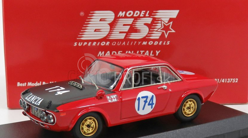 Najlepší model Lancia Fulvia Hf N 174 Winner Class Targa Florio 1970 S.munari - U.maglioli 1:43 Red Black