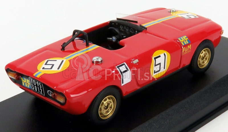 Najlepší model Lancia Fulvia Special Hf Spider N 51 1000km Nurburgring 1969 U.maglioli - R.pinto 1:43 Červeno-žltá