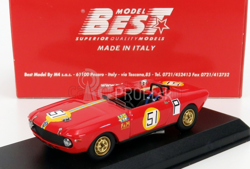 Najlepší model Lancia Fulvia Special Hf Spider N 51 1000km Nurburgring 1969 U.maglioli - R.pinto 1:43 Červeno-žltá