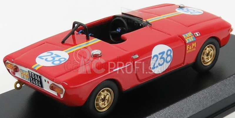 Najlepší model Lancia Fulvia Spider Special Hf N 238 Targa Florio 1969 Munari - Aaltonen 1:43 Red