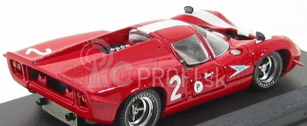 Najlepší model Lola T70 Coupe N 2 Brands Hatch 1967 Surtees - Hobbs 1:43 Red White