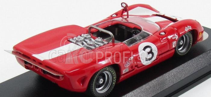 Najlepší model Lola T70 Mk2 Spider N 3 Víťaz Can-am St Jovite 1966 J.surtees 1:43 Červená