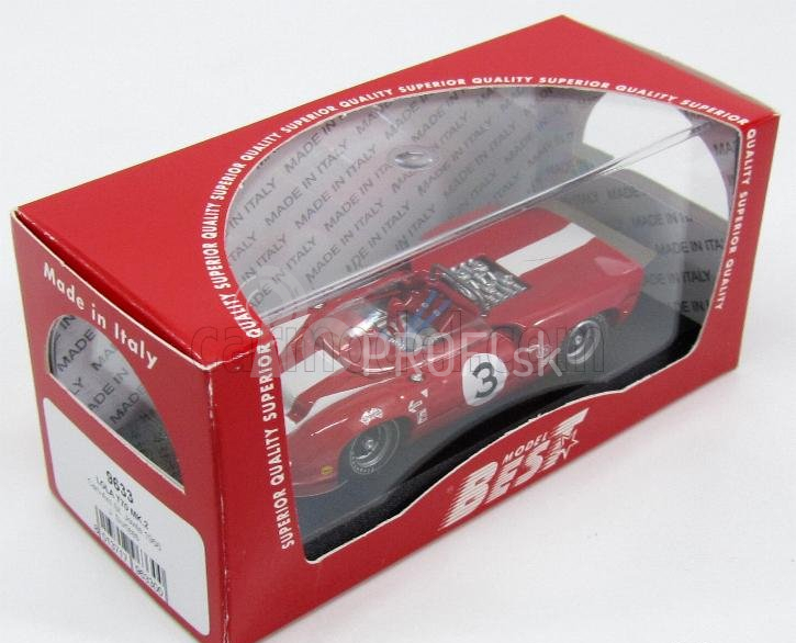 Najlepší model Lola T70 Mk2 Spider N 3 Víťaz Can-am St Jovite 1966 J.surtees 1:43 Červená