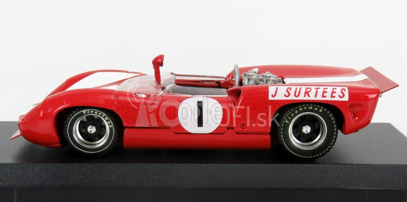 Najlepší model Lola T70 Mkii Spider N 1 Winner Brands Hatch Guard Trophy 1966 J.surtees 1:43 červená biela