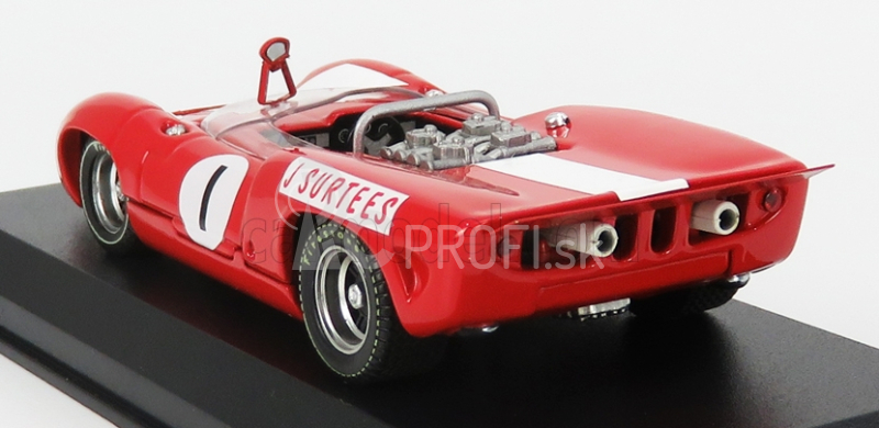 Najlepší model Lola T70 Mkii Spider N 1 Winner Brands Hatch Guard Trophy 1966 J.surtees 1:43 červená biela