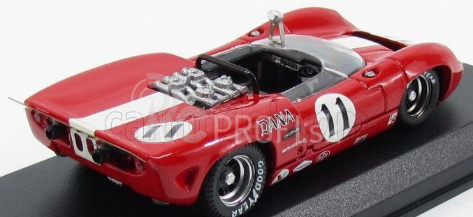 Najlepší model Lola T70 Spider N 11 Bridgehampton 1967 L.motscheker 1:43 Červená biela