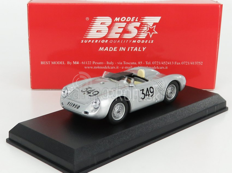 Najlepší model Porsche 1500 Rs Spider N 349 Mille Miglia 1957 U.maglioli 1:43 Silver