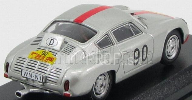 Najlepší model Porsche 1600gs Abarth N 90 Tour De Corse 1961 1:43 strieborno-červená