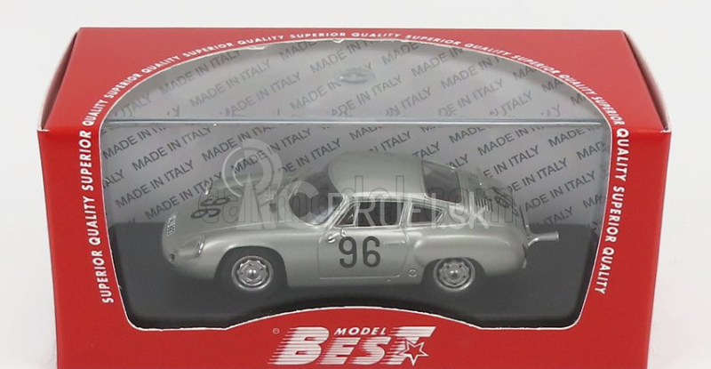 Najlepší model Porsche 356 Carrera Abarth N 96 Targa Florio 1961 Linge - Von Hanstein 1:43 Silver