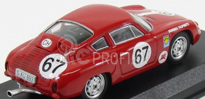 Najlepší model Porsche 356b Carrera Abarth Gtl N 67 Rossfeld Hill Climb 1963 H.muller 1:43 Červená