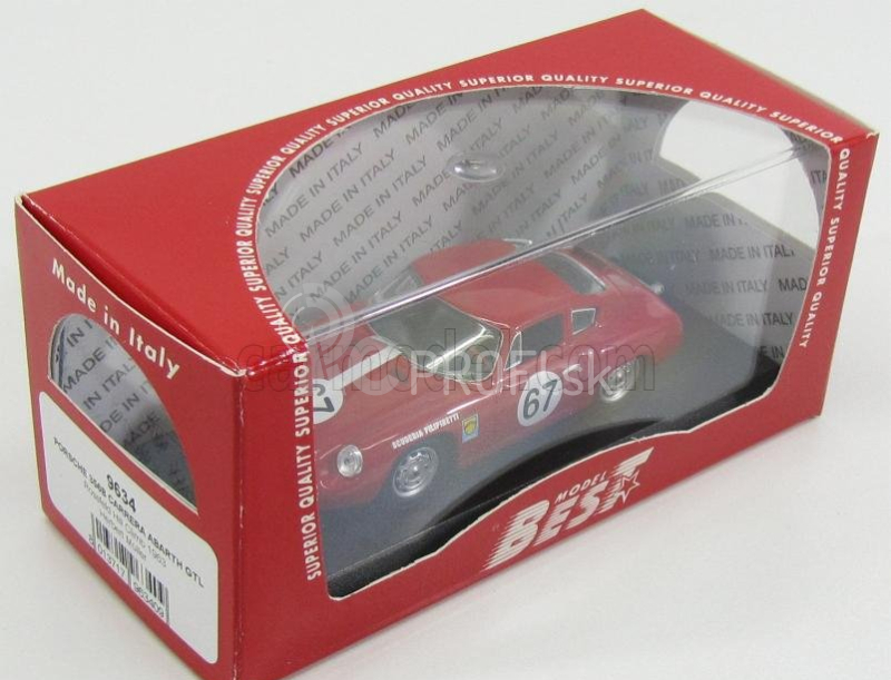 Najlepší model Porsche 356b Carrera Abarth Gtl N 67 Rossfeld Hill Climb 1963 H.muller 1:43 Červená