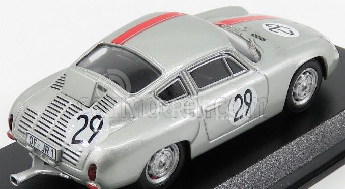 Najlepší model Porsche 356b Carrera Abarth N 29 1000km Nurburgring 1963 Rank - Wutherich 1:43 Silver Red