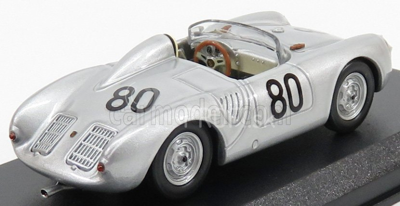 Najlepší model Porsche 550 Rs N 80 Targa Florio 1958 Scarlatti - Barth 1:43 Silver