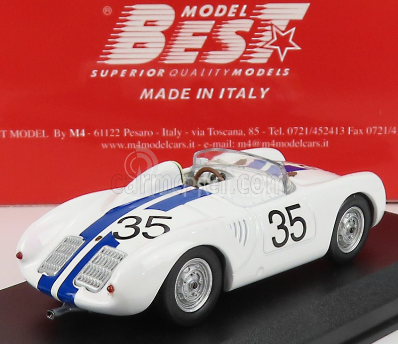 Najlepší model Porsche 550 Rs Spider N 35 24h Le Mans 1957 Hugus - G.de Beaufort 1:43 White Blue