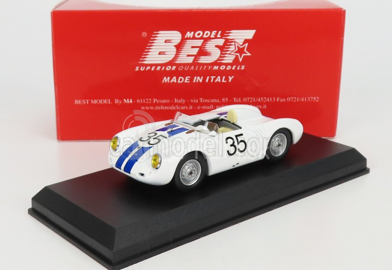 Najlepší model Porsche 550 Rs Spider N 35 24h Le Mans 1957 Hugus - G.de Beaufort 1:43 White Blue