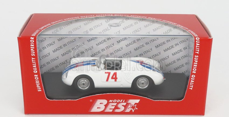 Najlepší model Porsche 550 Rs Spider N 74 Nassau Memorial Trophy Race 1958 D.sesslar 1:43 White Blue