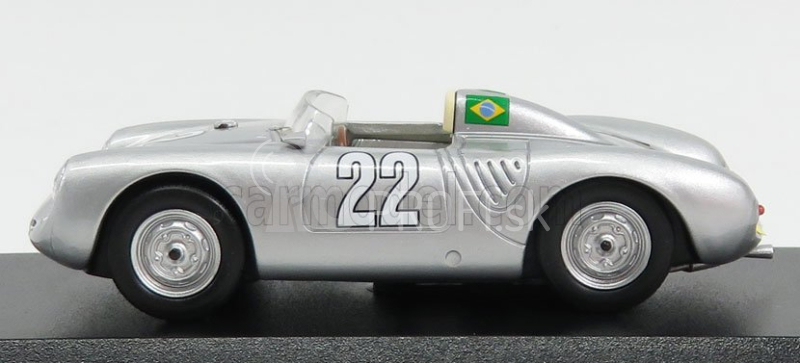 Najlepší model Porsche 550rs N 22 Víťaz 10h Messina 1958 Heinz - Strahle 1:43 Striebro