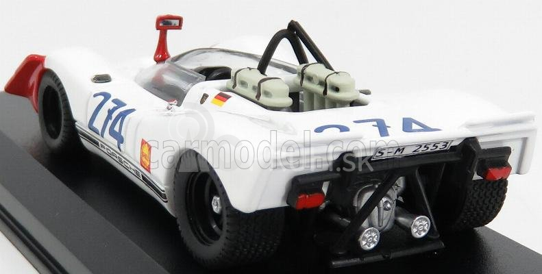 Najlepší model Porsche 908/02 N 274 3. Targa Florio 1969 Stommelen - Herrmann 1:43 Bielo-červená