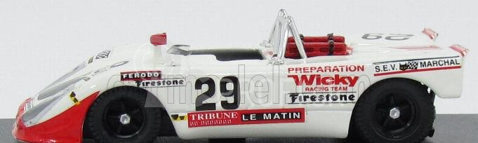 Najlepší model Porsche 908/2 Flunder Team Wicky Racing N 29 24h Le Mans 1971 A.wicky - M.c.olivar 1:43 Biela Červená