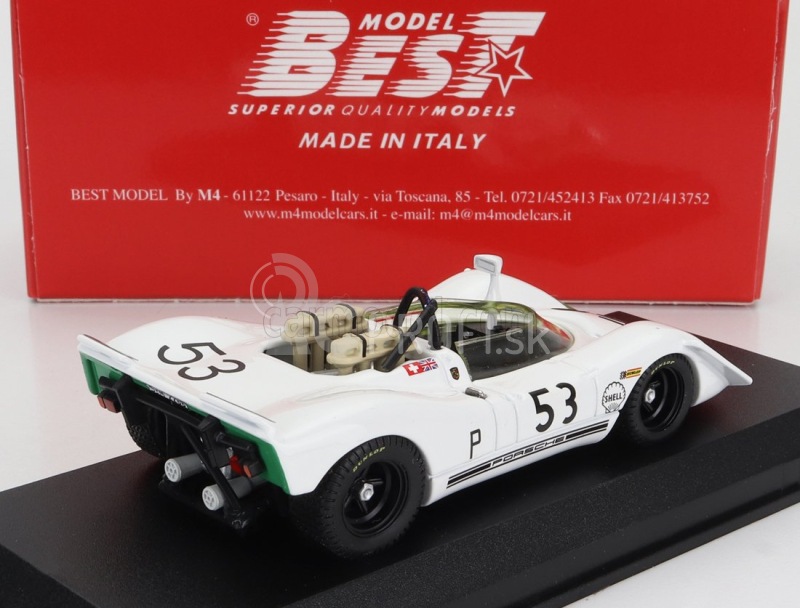 Najlepší model Porsche 908/2 Spider N 53 Winner 6h Brands Hatch 1969 J.siffert - B.redman 1:43 Bielo-zelená