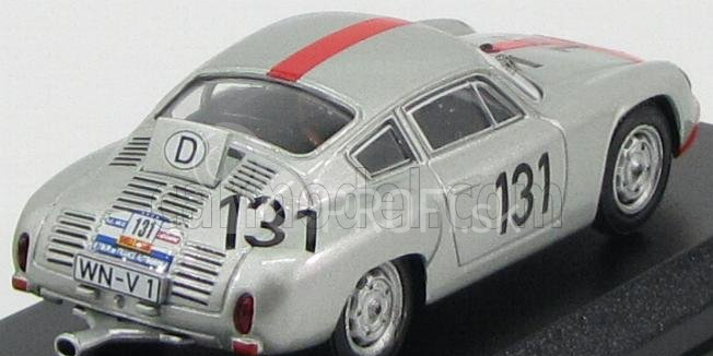 Najlepší model Porsche Abarth N 131 Tour De France 1961 Walter - Strahle 1:43 Strieborná červená