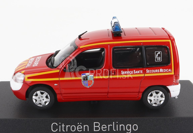 Norev Citroen Berlingo Pompiers Secours Medical 2004 1:43 červená biela