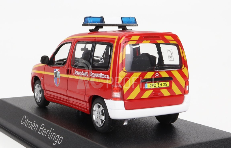 Norev Citroen Berlingo Pompiers Secours Medical 2004 1:43 červená biela