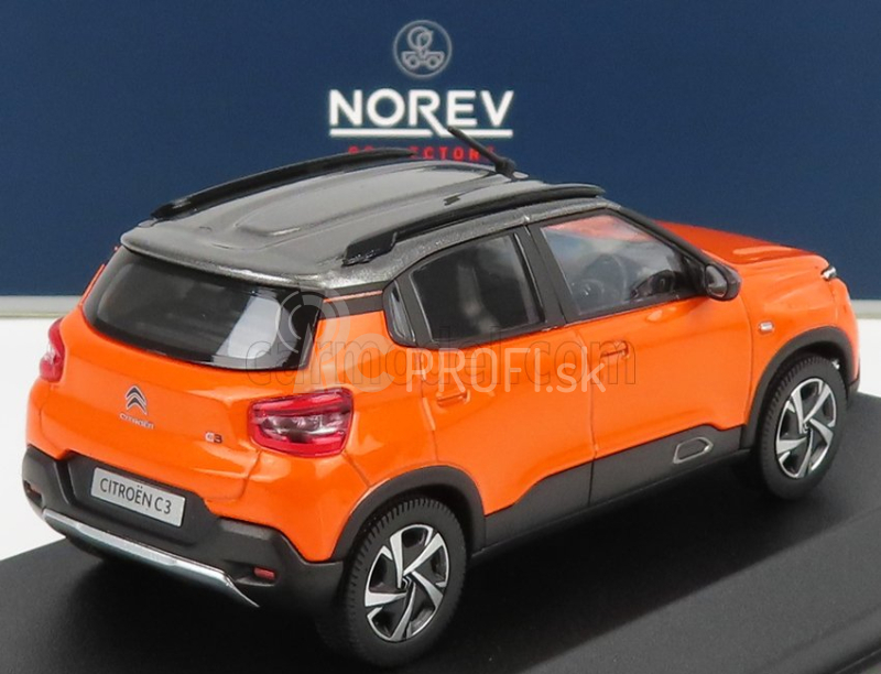 Norev Citroen C3 2021 1:43 Oranžovo šedá