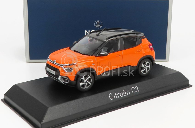 Norev Citroen C3 2021 1:43 Oranžovo šedá