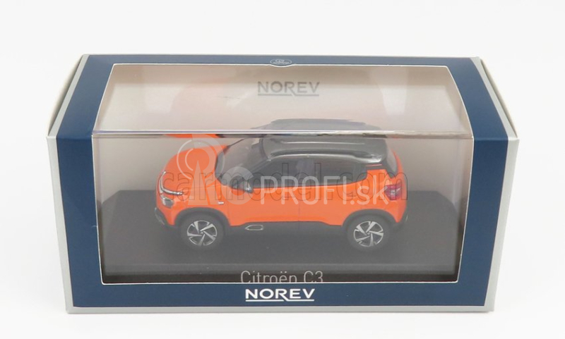 Norev Citroen C3 2021 1:43 Oranžovo šedá