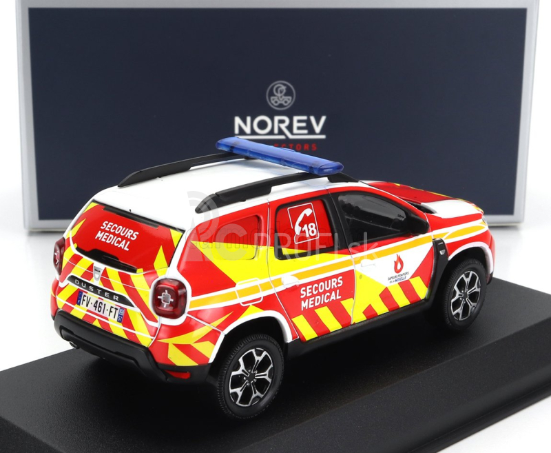 Norev Dacia Duster Sapeurs Pompiers 57 Medical 2020 1:43 Červeno-žltá