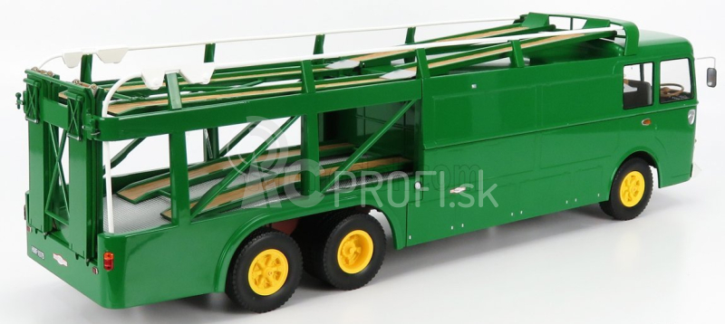 Norev Fiat Bartoletti 306/2 3-assi Truck Team David Piper Racing Car Transporter 1970 1:18 Zelená