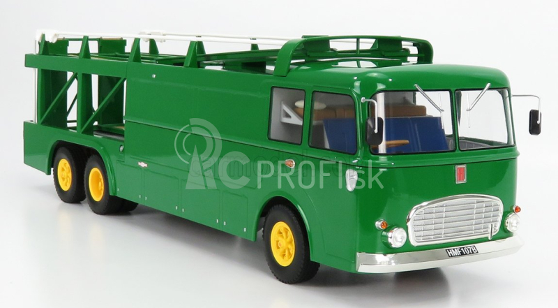 Norev Fiat Bartoletti 306/2 3-assi Truck Team David Piper Racing Car Transporter 1970 1:18 Zelená