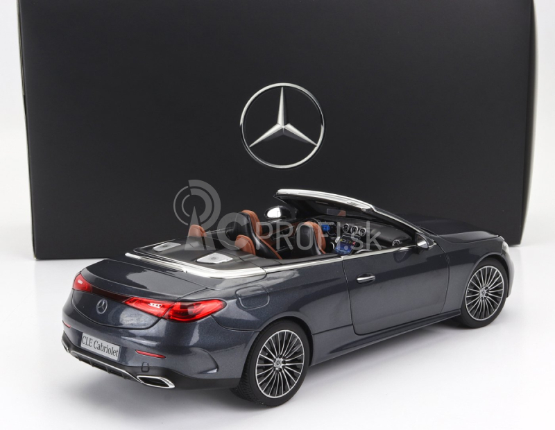 Norev Mercedes Benz Cle-class Cabriolet (a236) Amg Line 2024 1:18 Graphite Grey Black