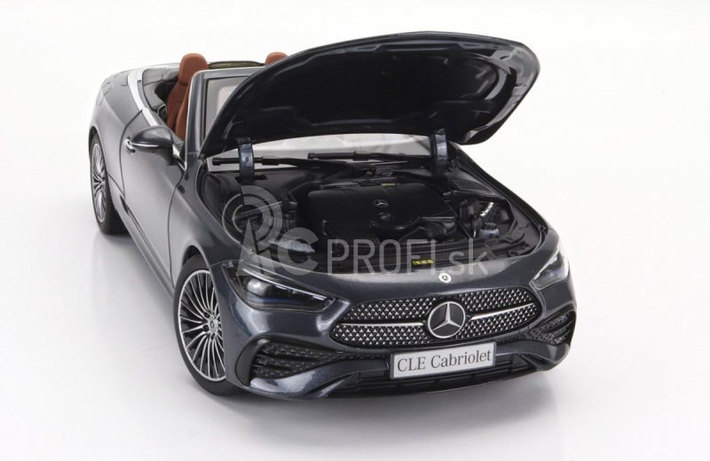 Norev Mercedes Benz Cle-class Cabriolet (a236) Amg Line 2024 1:18 Graphite Grey Black