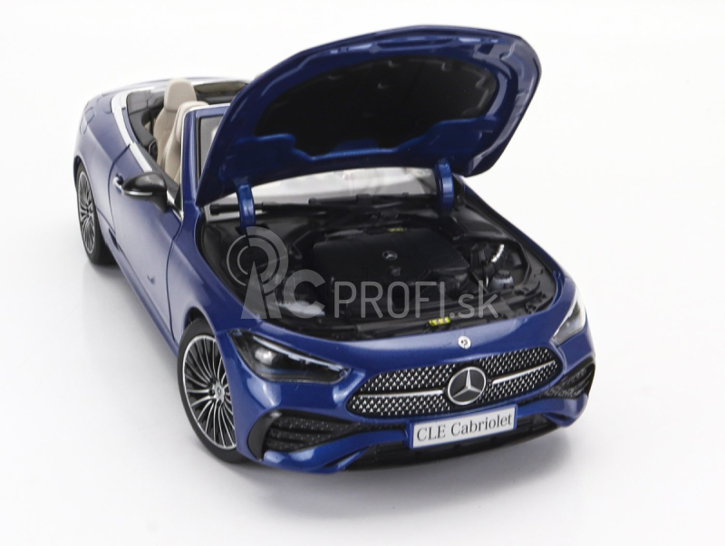 Norev Mercedes Benz Cle-class Cabriolet (a236) Amg Line 2024 1:18 Spectral Blue Black